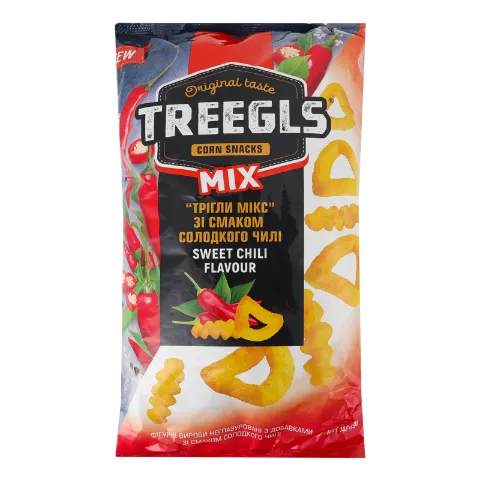Снеки Treegls Mix кукурудзяні смак солодкий чилі