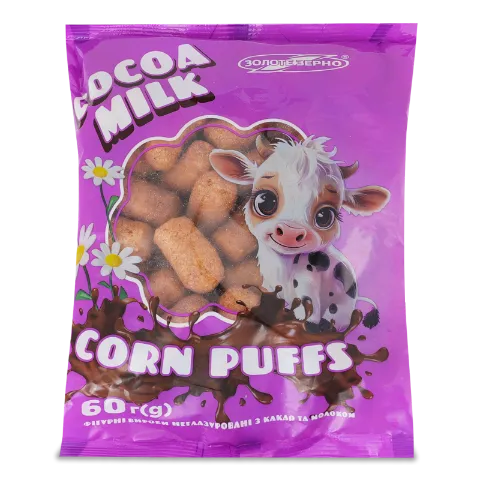 Вироби фігурні Золоте зерно з какао і молоком