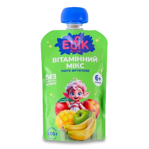 Пюре Elfik Magic фруктове вітамінний мікс д/п