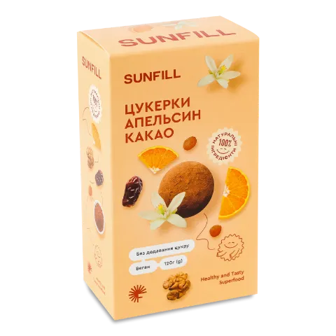 Цукерки SunFill апельсин-какао