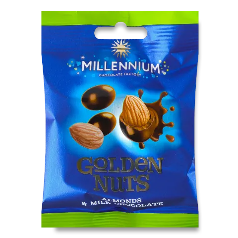Драже Millennium Golden Nuts мигдаль в молочному шоколаді