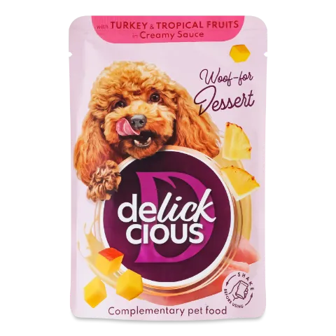 Корм д/соб Delickcious пласт інд-троп фр-верш соус