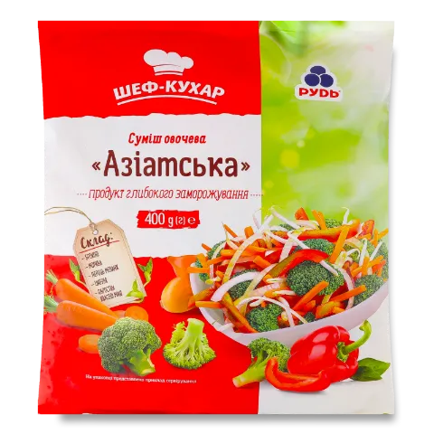 Суміш овочева Рудь Шеф-кухар Азіатська заморожена