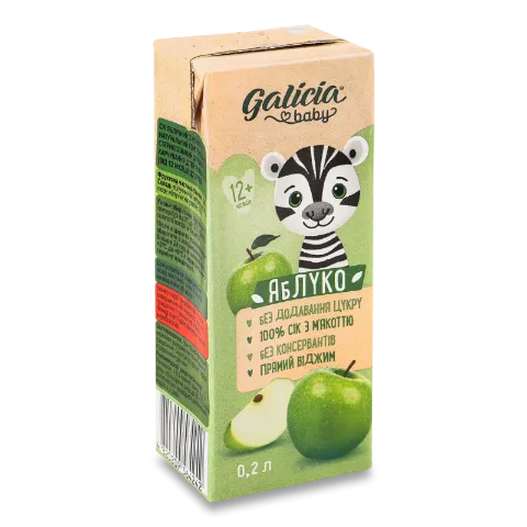 Сік Galicia Baby яблуко з м'якоттю