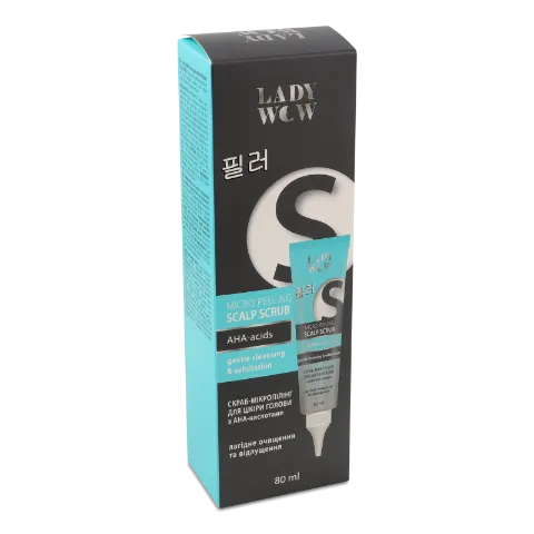 Скраб-микропилинг кожи головы LadyWow з AHA-кислотами 80мл