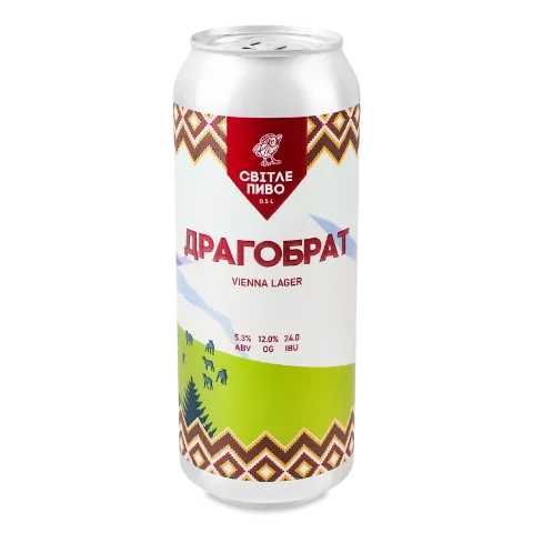 Пиво Ципа Драгобрат світле нефільтроване з/б