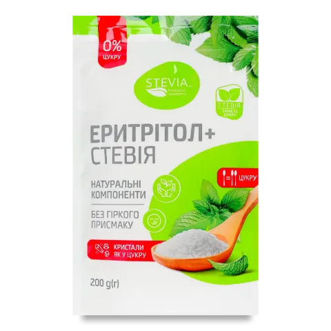 Екстракт Stevia з листя стевії еритрітол+стев д/п