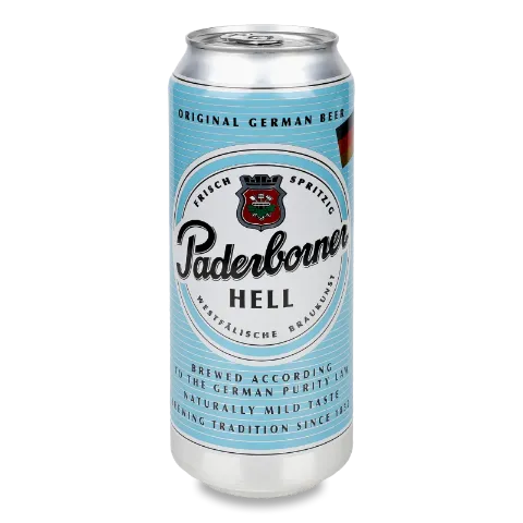 Пиво Paderborner Hell світле з/б