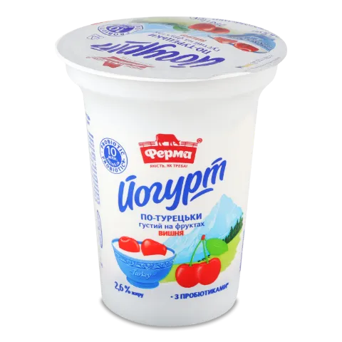 Йогурт Ферма по-турецьки вишня 2,6% ст