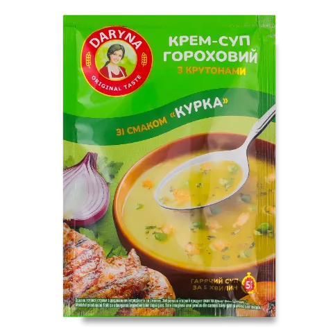 Крем-суп Daryna смак курка гороховий з крутонами