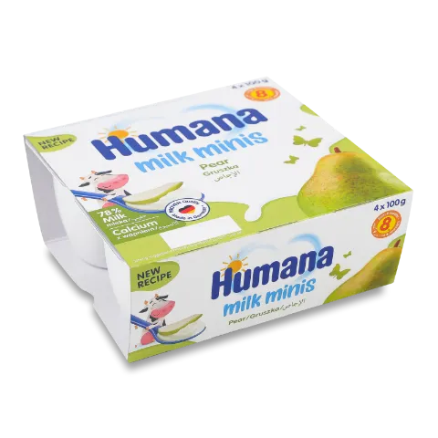 Продукт кисломолочний Humana Milk minis з грушею