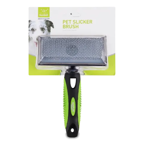 Щітка-пуходерка для тварин 5,5х11,5см мікс