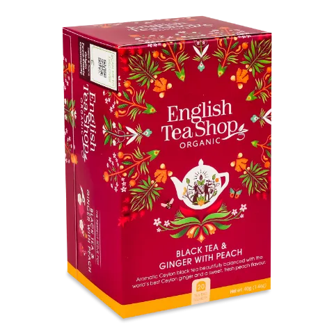 Чай чорний English Tea Shop імбир-персик органіч