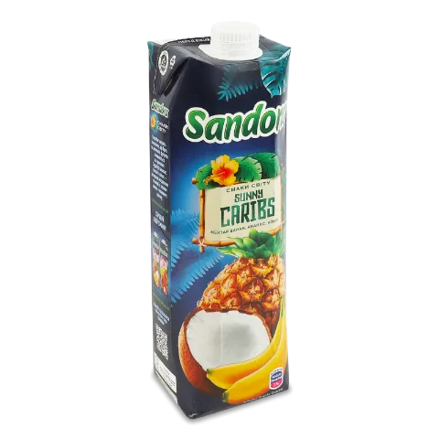Нектар Sandora Sunny Caribs бананово-ананасово-кокосовий неосвітлений