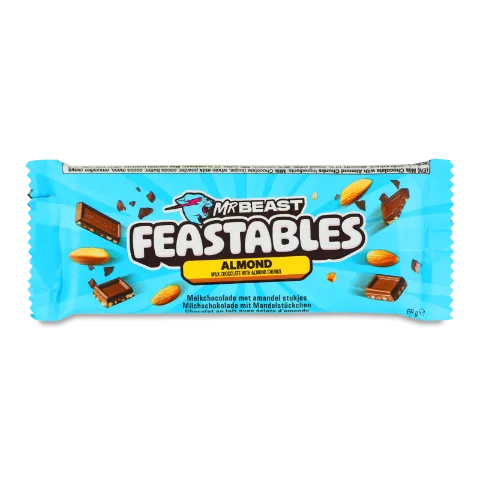 Шоколад молочний Feastables хрусткий мигдаль
