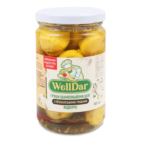Гриби WellDar шампіньйони відбірні з прованс трав