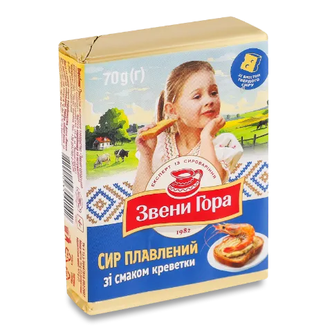 Сир плавлений Звени Гора зі смаком креветки 36%