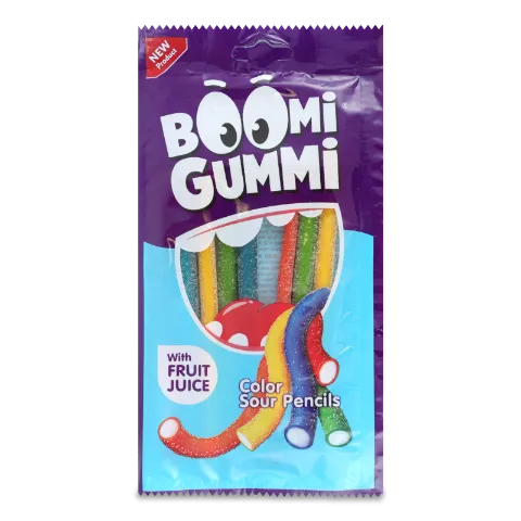 Цукерки Boomi Gummi Color sour pencils желейні