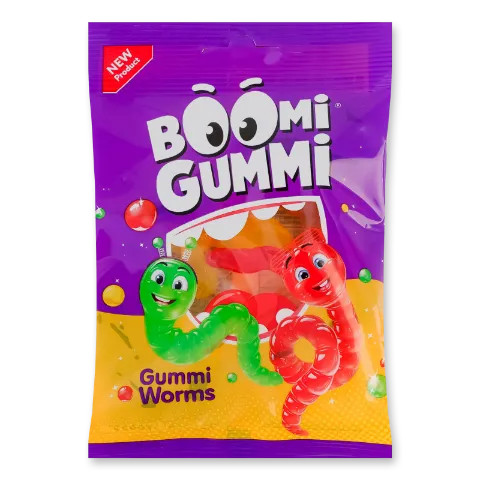 Цукерки Boomi Gummi Worms желейні
