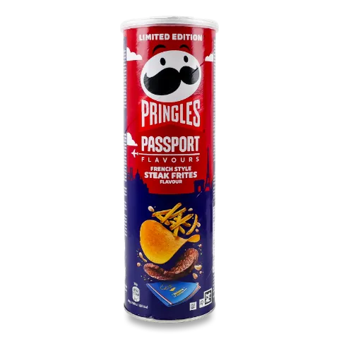 Чипси Pringles Passport зі смаком стейк-картопля фрі