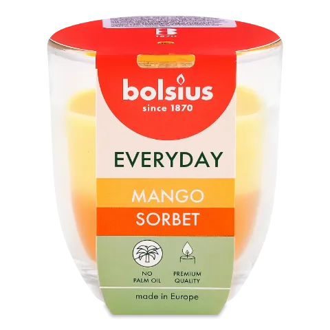 Свічка Bolsius Сорбет з манго аром у склі 80/70мм