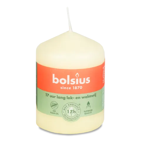 Свічка Bolsius циліндрич м'яка перлина 80/58 66905