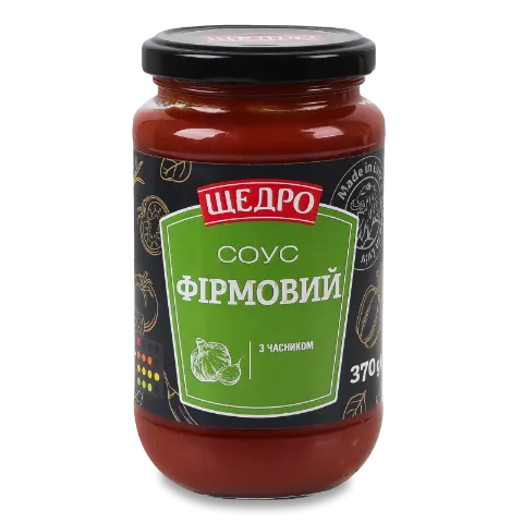 Соус Щедро Фірмовий з часником с/б