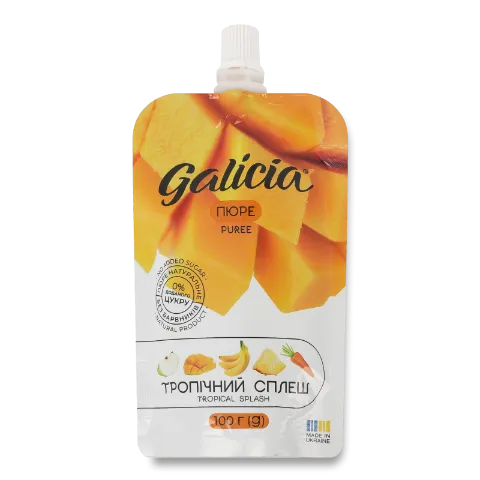 Пюре Galicia «Тропічний сплеш» із фруктів та овочів