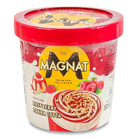 Морозиво Magnat Raspberry panna cotta, стакан