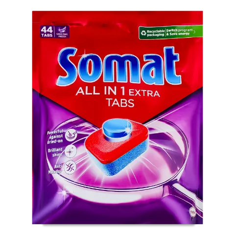 Таблетки для посудомийн машин Somat All in 1 Extra
