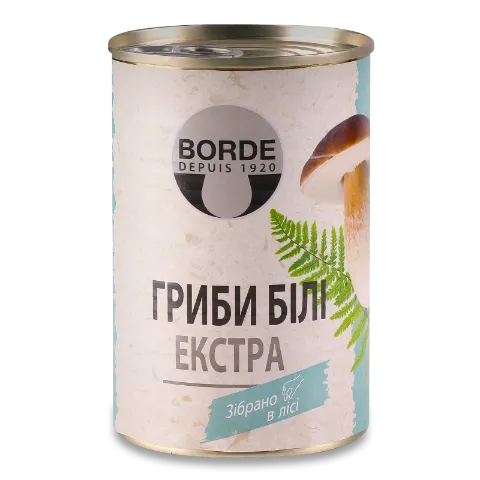 Гриби Borde Білі екстра консервовані