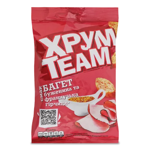 Сухарики «ХрумTeam Багет» буженина та французьська гірчиця