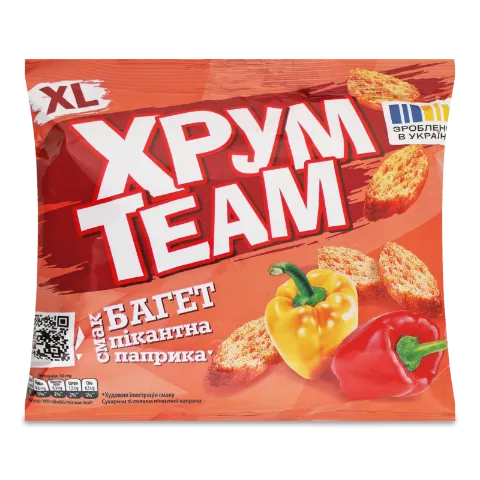 Сухарики «ХрумTeam Багет» пікантна паприка