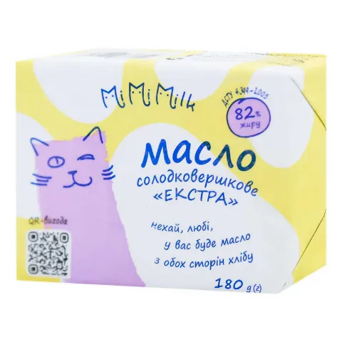 Масло солодковершкове MiMiMilk Екстра 82%