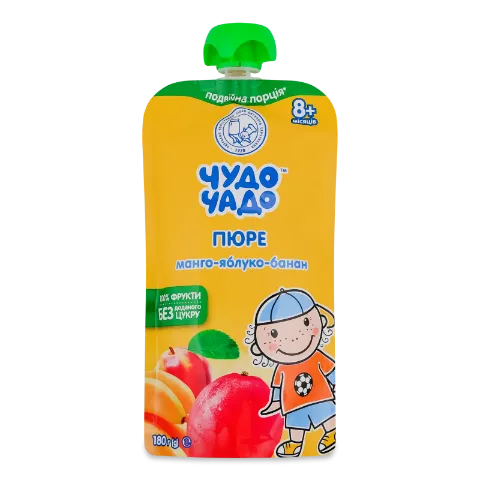 Пюре «Чудо-Чадо» манго-яблуко-банан без цукру