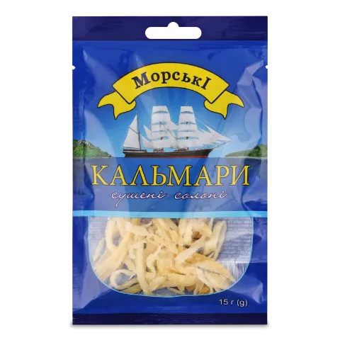 Кальмар «Морські» сушений, солоний