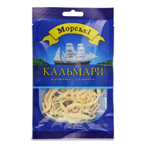 Кальмар «Морські» сушений, солоний