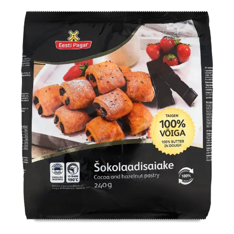 Слойки Eesti Pagar з какао та фундуком швидкозам