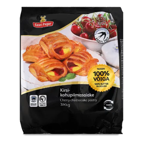 Слойка Eesti Pagar з вишнею та сиром швидкозаморож