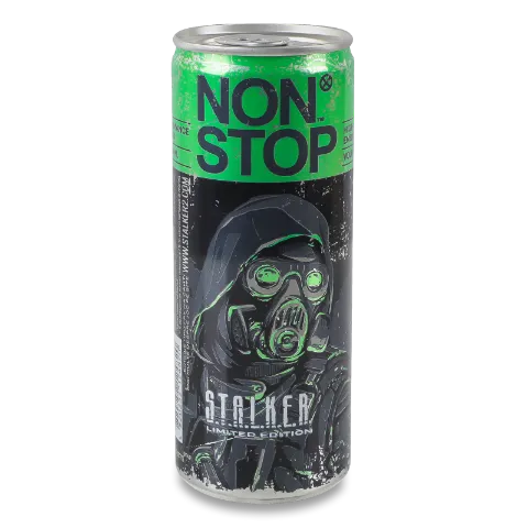Напій енергетичний Non Stop Stalker Green безалкогольний сильногазований з/б