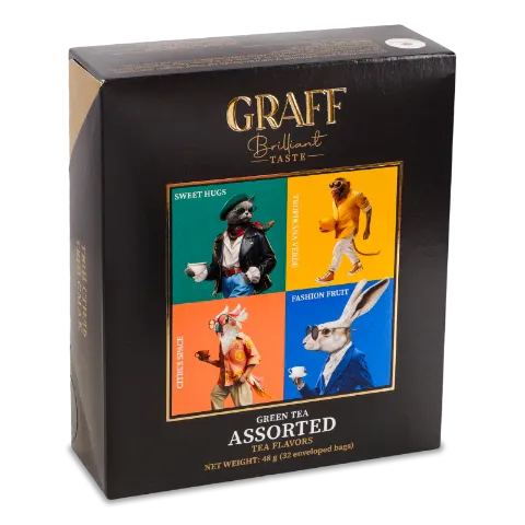 Чай зелений Graff Асорті чайних смаків 4*8пак
