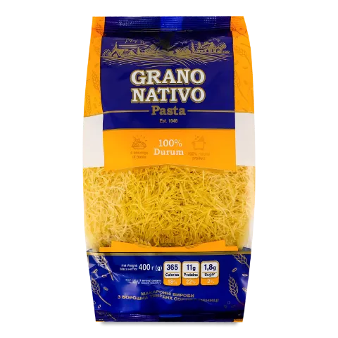 Вироби макаронні Grano Nativo Павутинка 100% durum