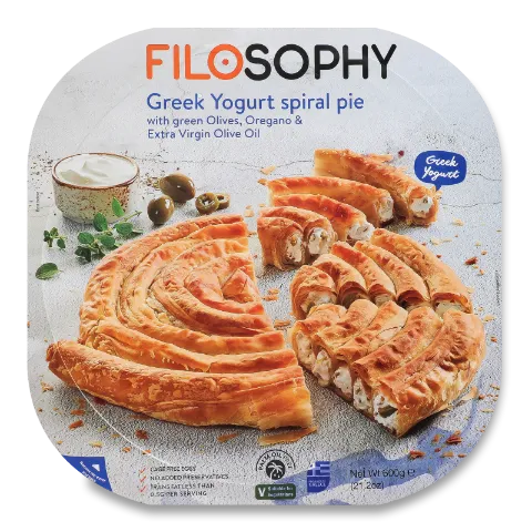 Пиріг Ioniki з йогуртом,оливками, орегано та олією