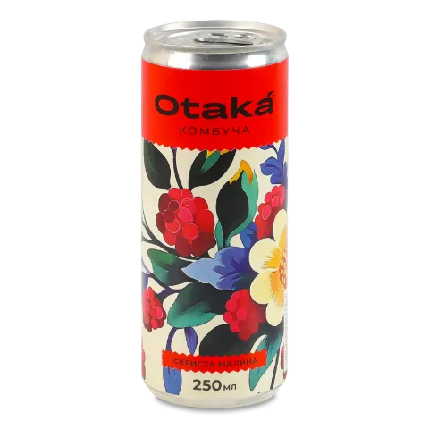 Напій Otaka «Комбуча» «Іскриста малина» безалкогольний сильногазований з/б