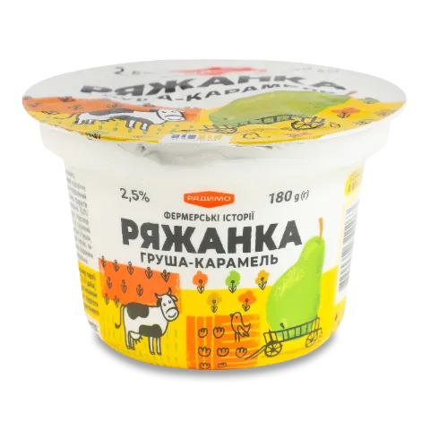 Ряжанка РадиМо груша карамель густа 2,5%