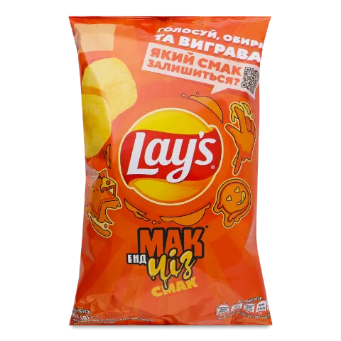 Чипси Lay's картопляні смак макарони з сиром
