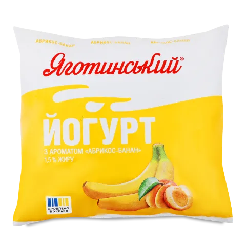 Йогурт Яготинський Абрикос-банан 1,5% п/е