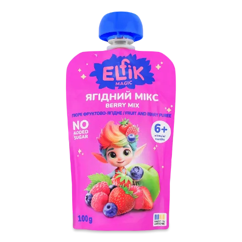 Пюре Elfik Magic Ягідний мікс ябл-чорн-полун-малин